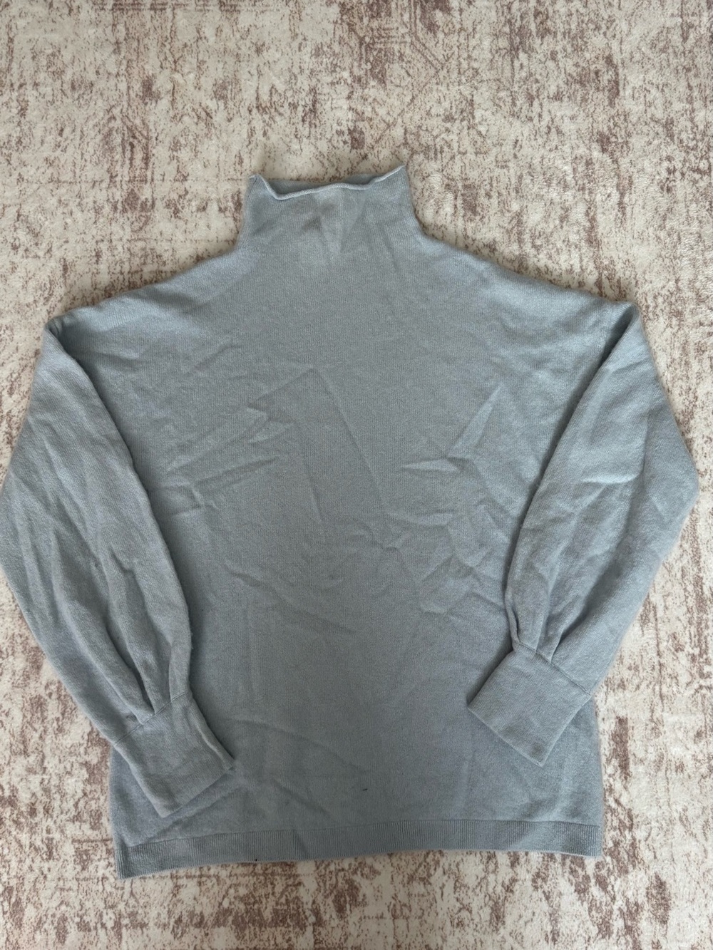 Forte Cashmere Men's Light Gray Turtleneck Sweater
